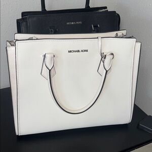 Michael Kors Black and White Satchel